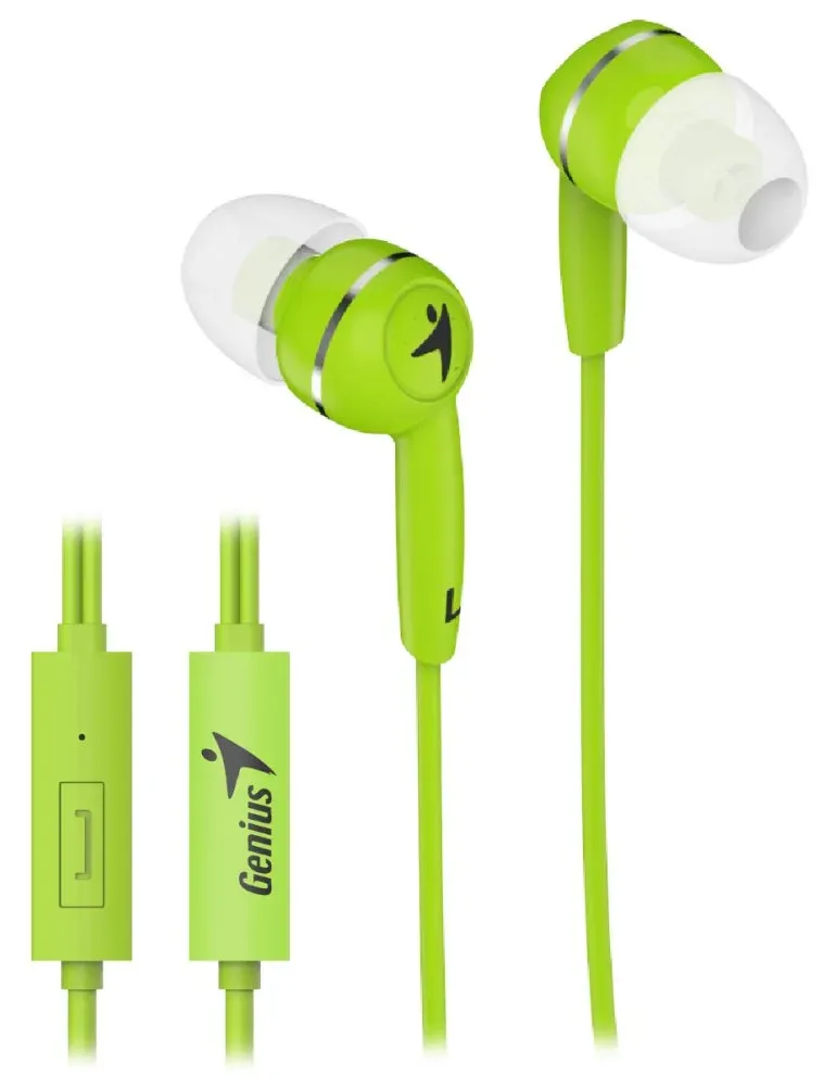 GENIUS HS-M320 /sluchátka s mikrofonem/ 3,5mm jack - 4 pin/ zelený