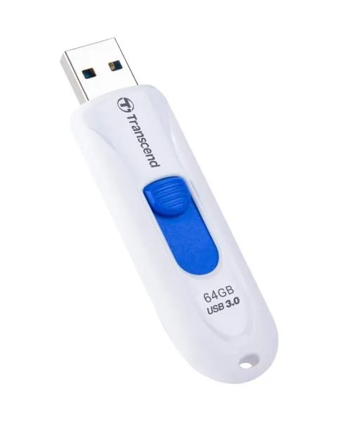Transcend 64GB JetFlash 790W, USB 3.0 (3.1 Gen 1) flash disk, bílo/modrý