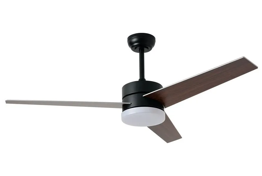 IMMAX NEO LITE VARIABLE SMART LED stropní svítidlo s ventilátorem 24W, Wi-Fi, TUYA, černo-hnědo-stříbrné