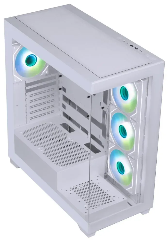 BitFenix skříň CETO / ATX / 4x 120mm ARGB fan / 2x USB 3.0 / USB-C / tvrzené sklo / bílá