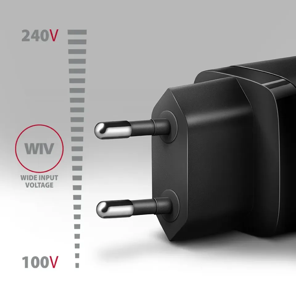 AXAGON ACU-PQ20 nabíječka do sítě 20W, 2x port (USB-A + USB-C), PD3.0/PPS/QC4+/A