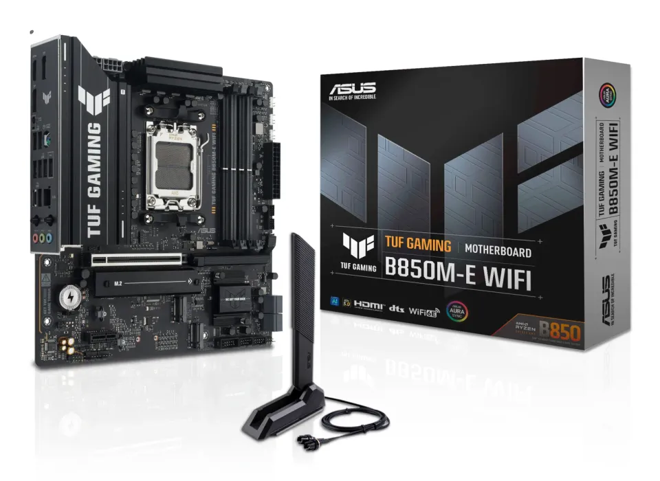 ASUS MB Sc AM5 TUF GAMING B850M-E WIFI, AMD B850, 4xDDR5, 2xDP, 1xHDMI, WiFi, mATX