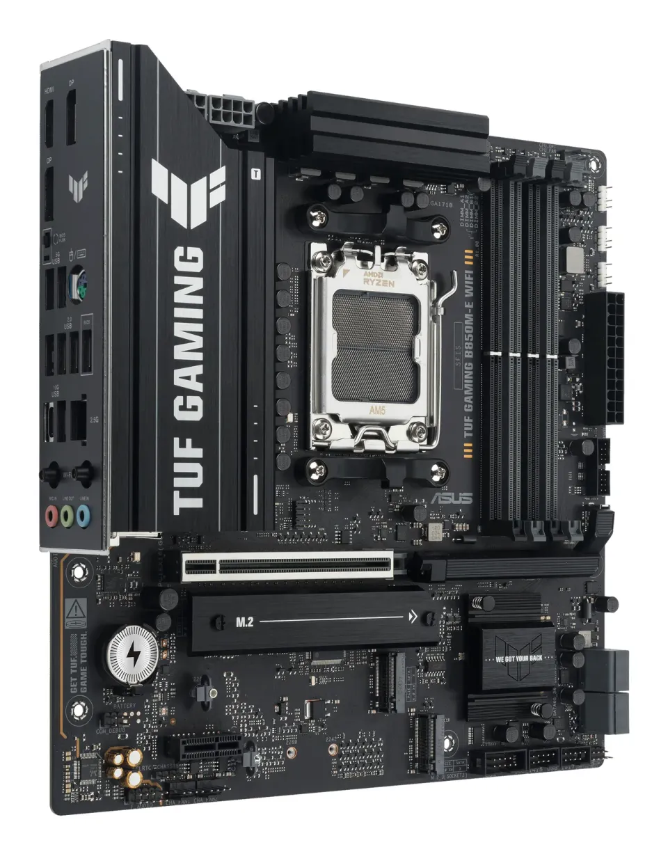 ASUS MB Sc AM5 TUF GAMING B850M-E WIFI, AMD B850, 4xDDR5, 2xDP, 1xHDMI, WiFi, mATX