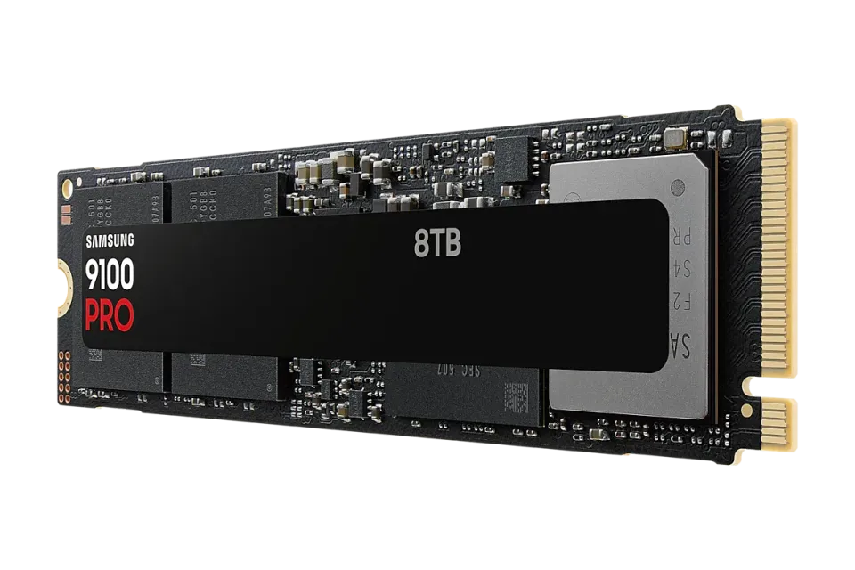 SAMSUNG 9100 PRO 8TB PCIe 5.0 NVMe SSD M.2 PCIe 5.0 x4 NVMe 2.0 (čtení max. 14800MB/s, zápis max. 13400MB/s)