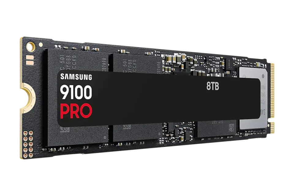 SAMSUNG 9100 PRO 8TB PCIe 5.0 NVMe SSD M.2 PCIe 5.0 x4 NVMe 2.0 (čtení max. 14800MB/s, zápis max. 13400MB/s)
