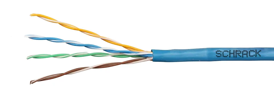 Kabel Cat.6 U/UTP 300MHz AWG24/1 LS0H B2ca-s1a,d1,a1modrý, cívka 500 m