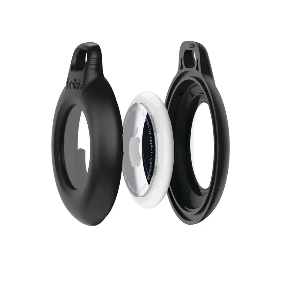 Belkin Bezpečné pouzdro na AirTag s vodotěsný přívěskem na klíče – černé - 4pack