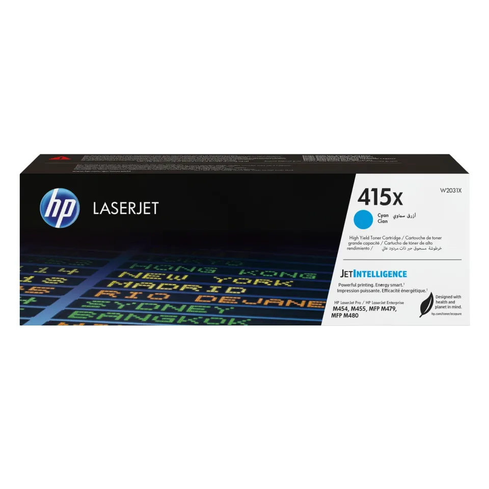 HP W2031X originální toner azurový č.415X velký cca 6000 str. (cyan, pro HP CLJ M454, M479, Jetintelligence )