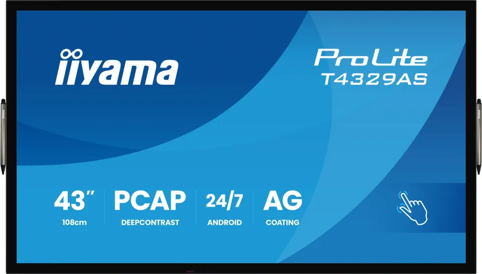 43" iiyama T4329AS-B1AG:VA,4K UHD,Android,24/7