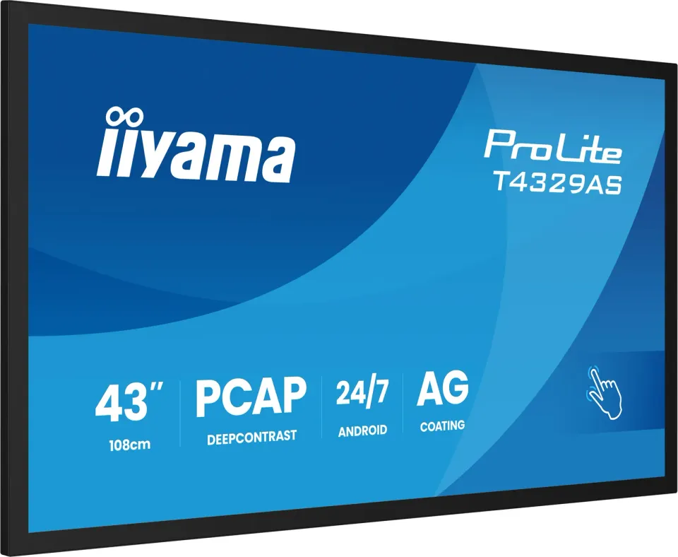 43" iiyama T4329AS-B1AG:VA,4K UHD,Android,24/7