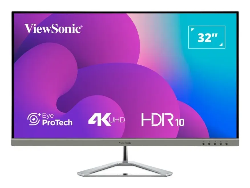 ViewSonic VX3276-4K-MHD-2 32" 16:9, 3840 x 2160 VA monitor,60Hz,8 bit colour, 2 HDMI, DP, Mini DP, speakers. stříbrný