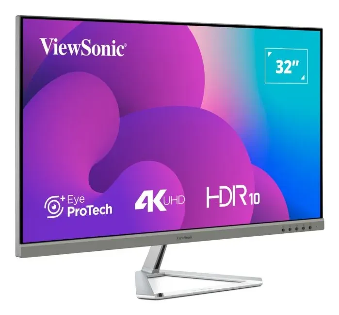 ViewSonic VX3276-4K-MHD-2 32" 16:9, 3840 x 2160 VA monitor,60Hz,8 bit colour, 2 HDMI, DP, Mini DP, speakers. stříbrný