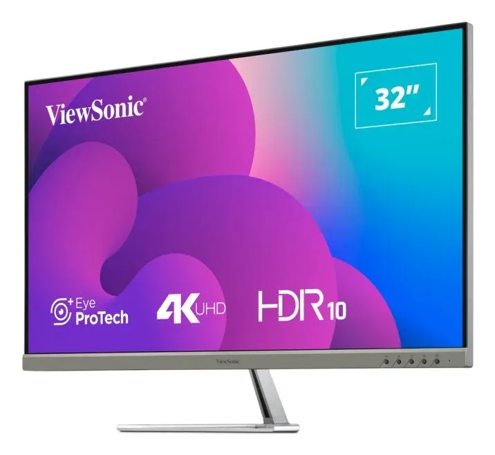 ViewSonic VX3276-4K-MHD-2 32" 16:9, 3840 x 2160 VA monitor,60Hz,8 bit colour, 2 HDMI, DP, Mini DP, speakers. stříbrný