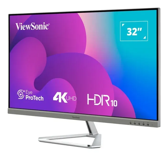 ViewSonic VX3276-4K-MHD-2 32" 16:9, 3840 x 2160 VA monitor,60Hz,8 bit colour, 2 HDMI, DP, Mini DP, speakers. stříbrný