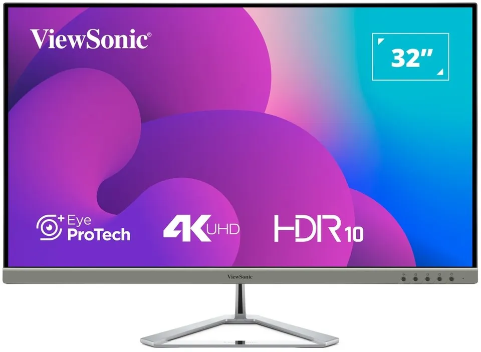 ViewSonic VX3276-4K-MHD-2 32" 16:9, 3840 x 2160 VA monitor,60Hz,8 bit colour, 2 HDMI, DP, Mini DP, speakers. stříbrný