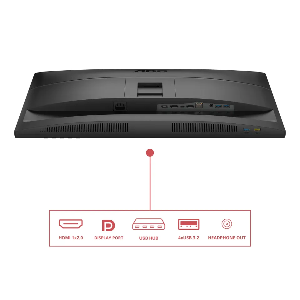 AOC LCD Q27E4CV 27" IPS/2560x1440@120Hz/4ms/350cd/HDMI/DP/4xUSB/USB-C dock/RJ45/
