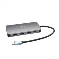 I-tec USB-C Metal Nano Dock HDMI/VGA with LAN + Power Delivery 100W + Charger 10