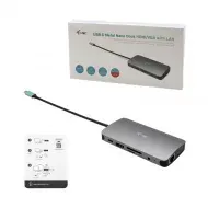 I-tec USB-C Metal Nano Dock HDMI/VGA with LAN + Power Delivery 100W + Charger 10
