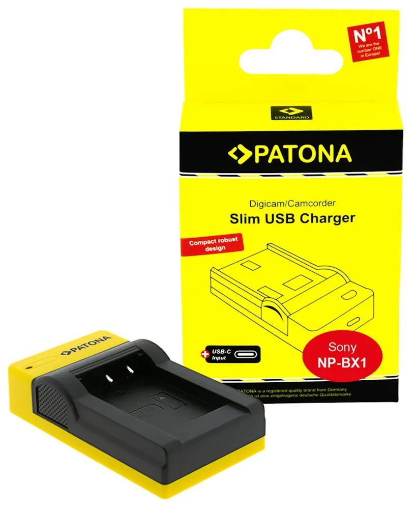PATONA nabíječka Foto Sony NP-BX1 slim, USB-C