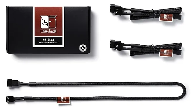 Noctua NA-SEC2, 3x prodlužovací kabel pro ventilátory, 60 cm