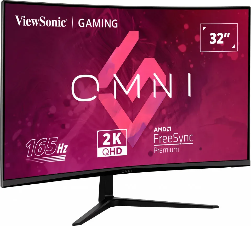 ViewSonic VX3218C-2K OMNI /32" prohnutý/VA/16:9/2560x1440 / 165Hz/ 1ms/ 250cd/m2 / Freesync premium /2xHDMI /DP / Repro