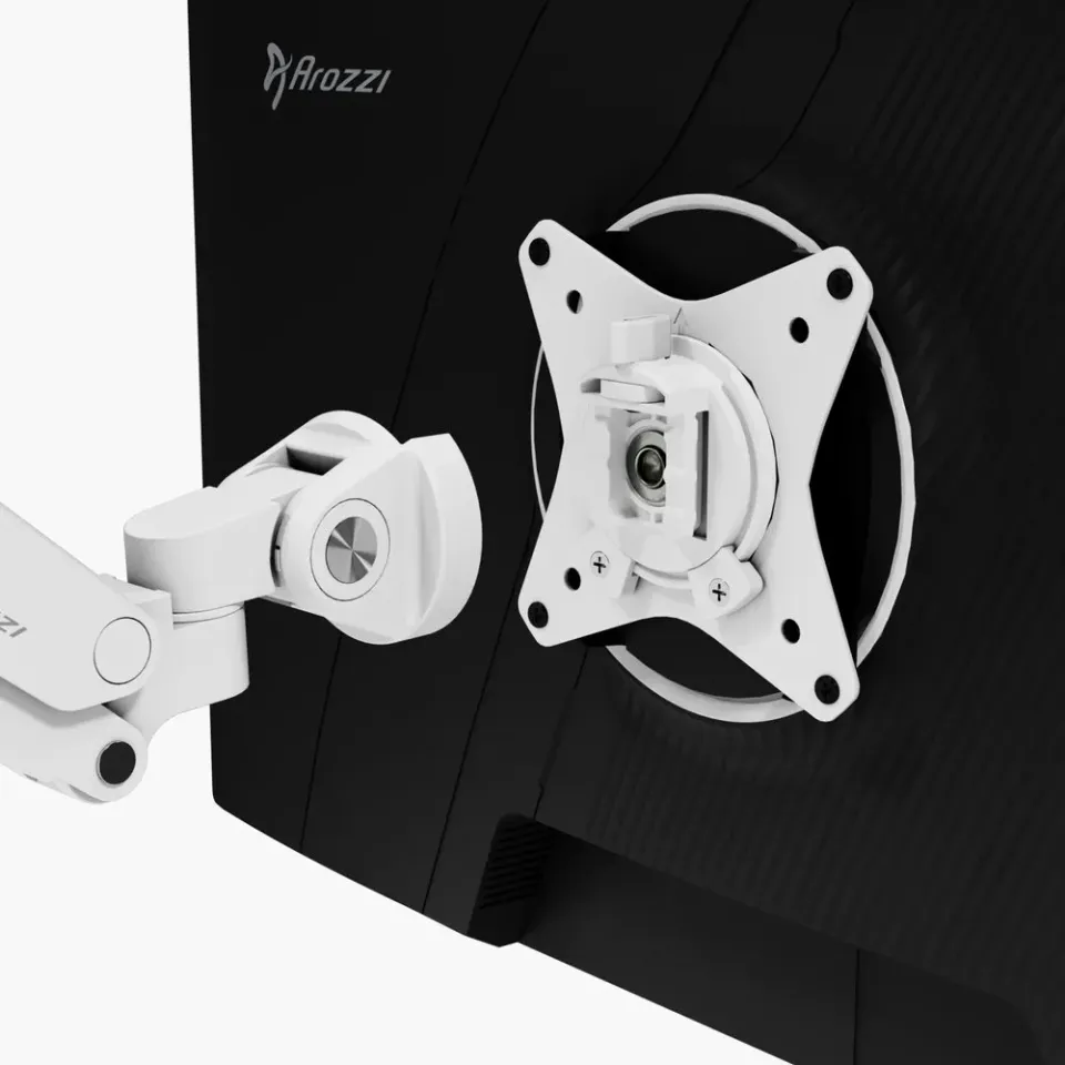 AROZZI ALZARE NEO White/ stolní držák pro monitory/ plynový píst/ kovový/ bílý