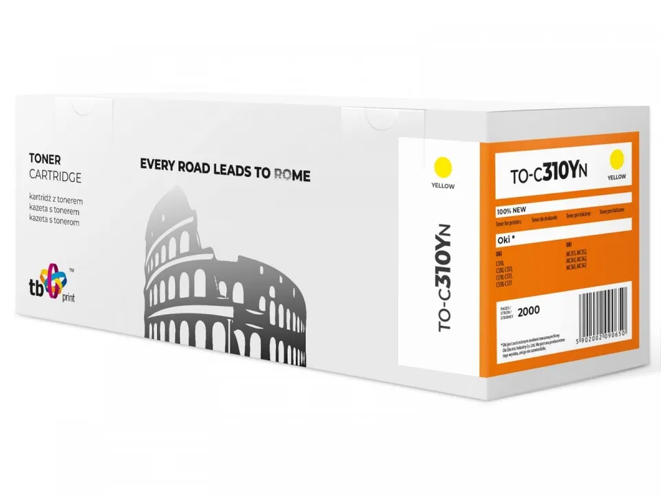 Toner TB kompat. s OKI C310 Yellow, new