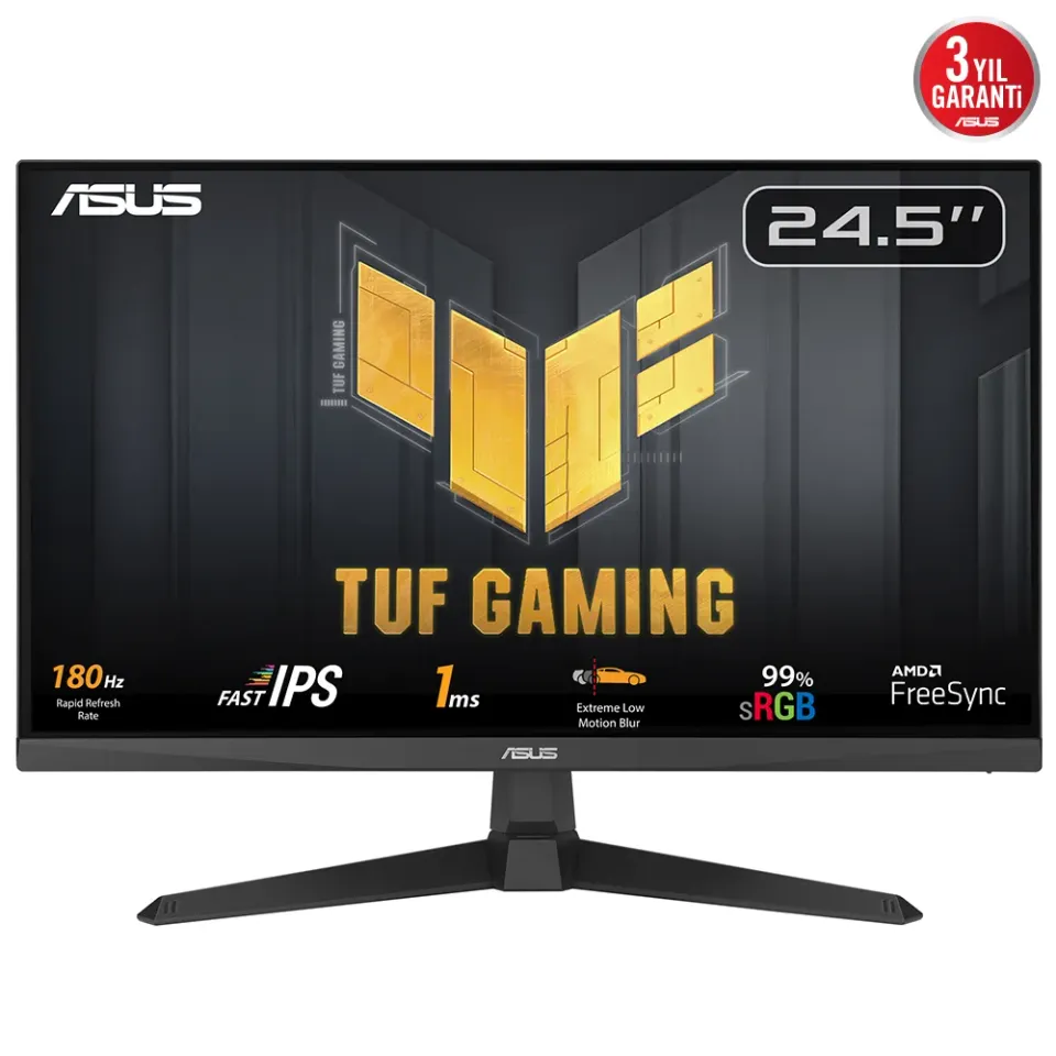 ASUS TUF/VG259Q3A/24,5"/IPS/FHD/180Hz/1ms/Black/3R