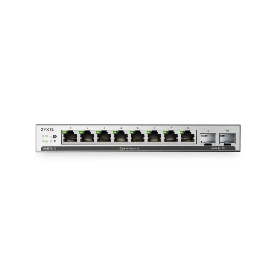 ZYXEL GS1915-10v2, 10 Ports, 8x GbE and 2x SFP