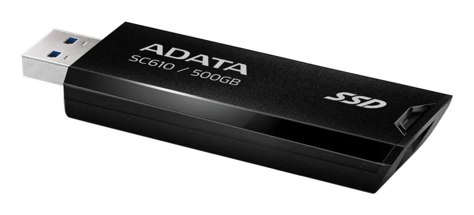 ADATA Externí SSD 500GB SC610, USB-A 3.2, černá