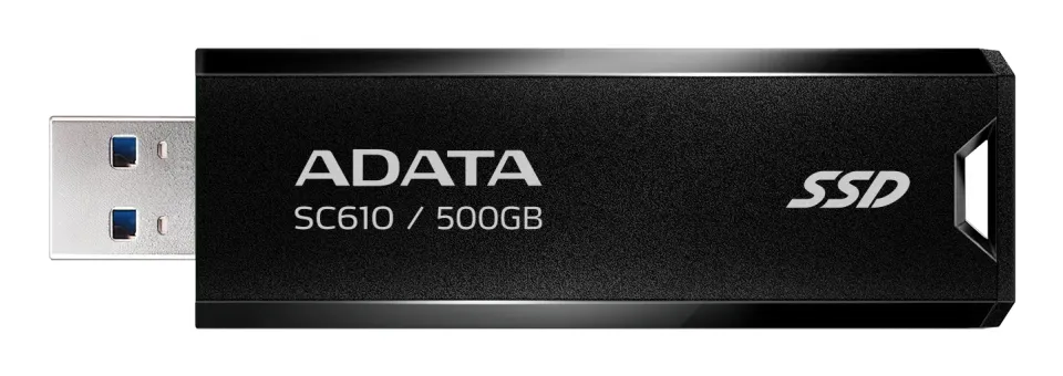 ADATA Externí SSD 500GB SC610, USB-A 3.2, černá