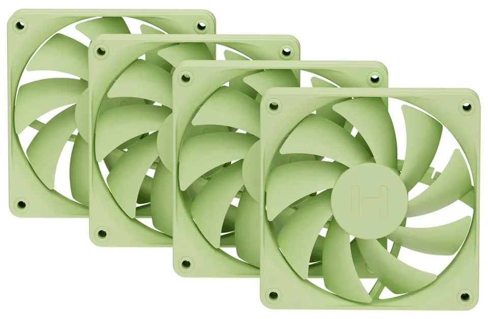 HYTE ventilátor 120mm PWM / barva Matcha Milk / 1500rpm / 72CFM / ABS / 4-pin / sada 4x ventilátor