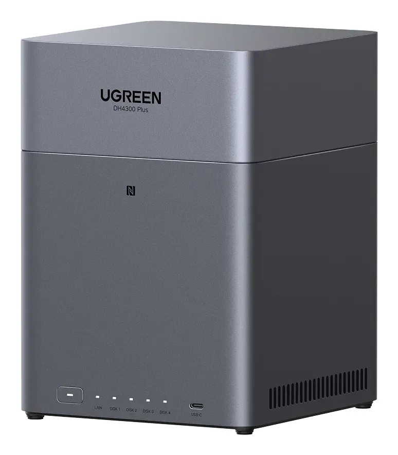 UGREEN NASync DH4300plus (2x4C/RockchipA76+A55/2,0GHz/8GBRAM/4xSATA/1x2,5GbE/2xUSB3.2/1xUSB-C/HDMI)