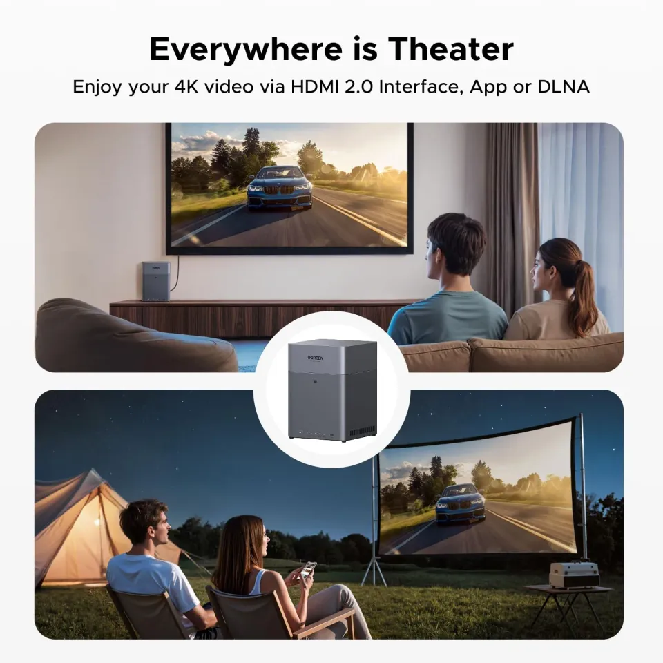 UGREEN NASync DH4300plus (2x4C/RockchipA76+A55/2,0GHz/8GBRAM/4xSATA/1x2,5GbE/2xUSB3.2/1xUSB-C/HDMI)