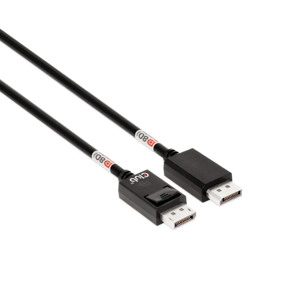 Club3D Kabel DisplayPort 2.1 na DisplayPort 2.1, VESA DP80, 4K240Hz/8K60Hz/10K60Hz (M/M), 1.6m, černá