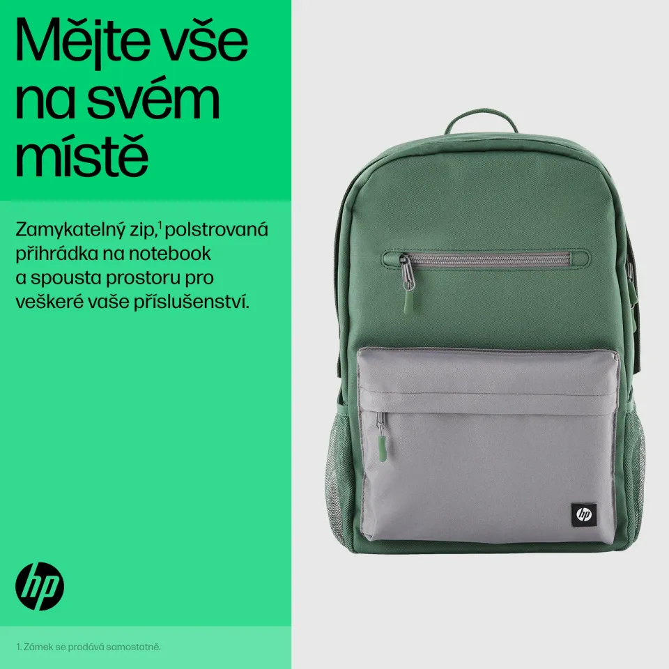 HP Campus Green Backpack - Batoh