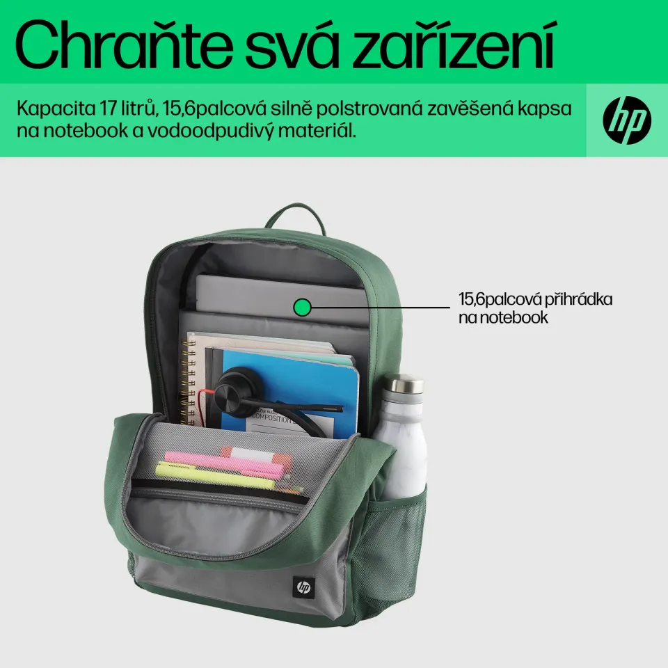 HP Campus Green Backpack - Batoh
