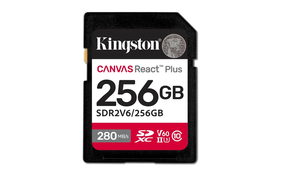 KINGSTON 256GB Canvas React Plus SDXC UHS-II 280R/100W U3 V60 for Full HD/4K