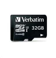 VERBATIM MicroSDHC karta 32GB Pro, U3 + adaptér