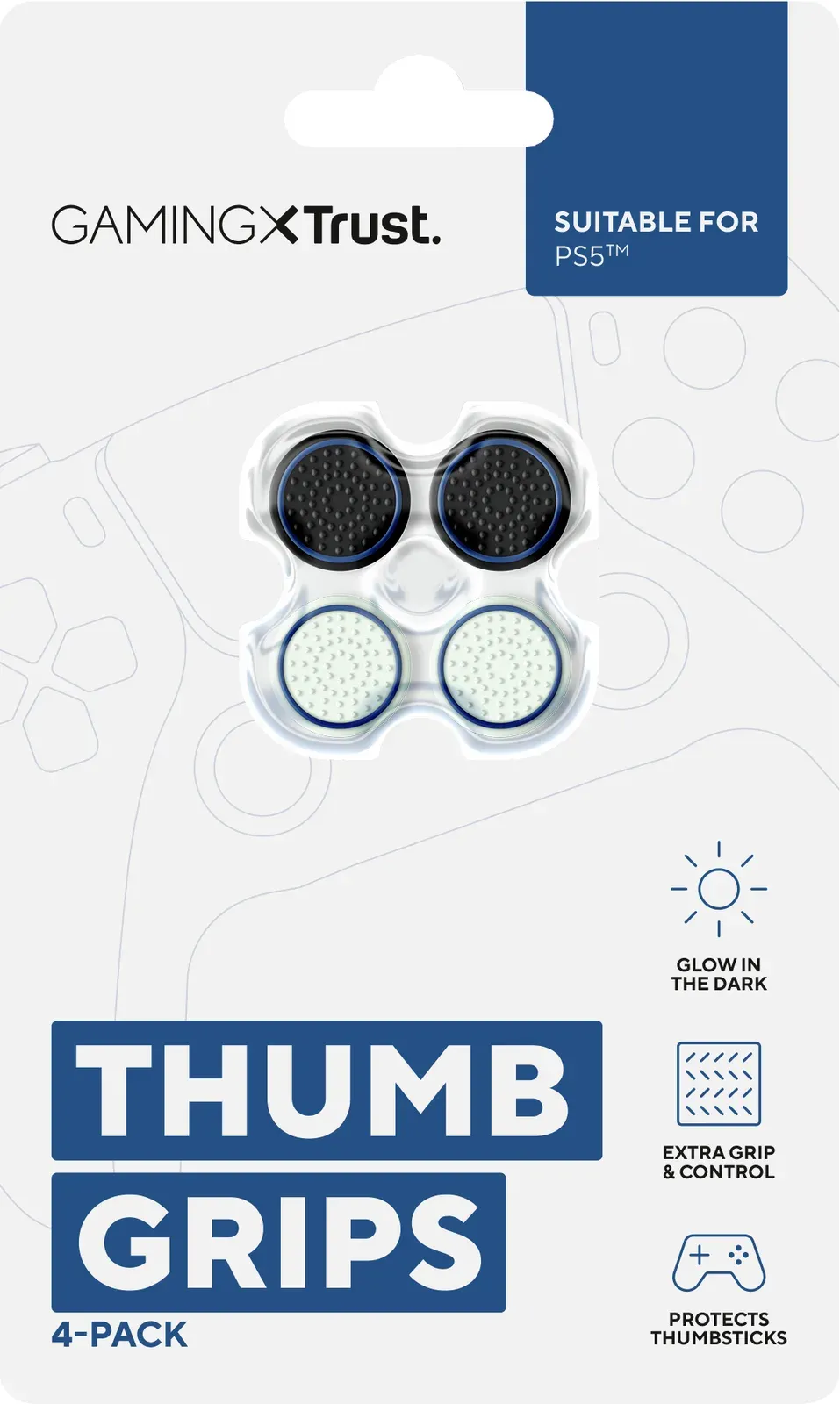 TRUST Silikonové krytky GXT 266 4-pack Thumb Grips for PS5