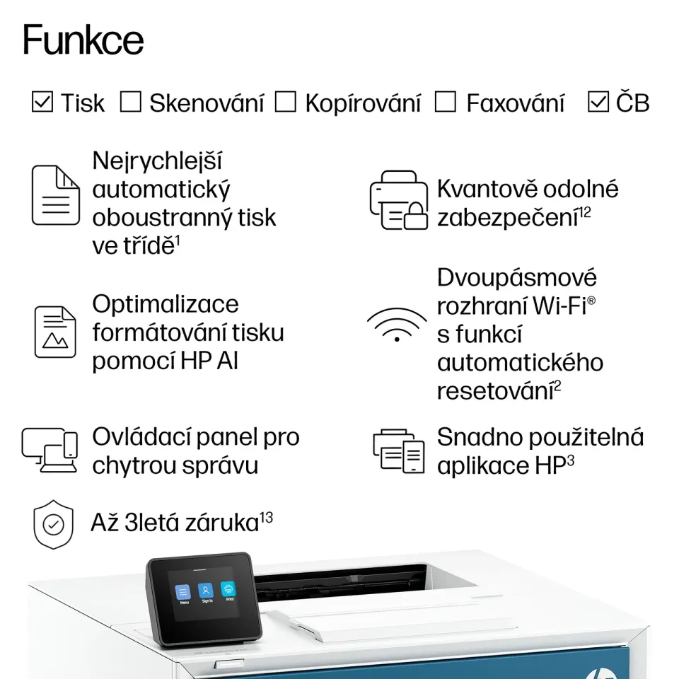 HP LaserJet Pro/4007dw/Tisk/Laser/A4/LAN/WiFi/USB