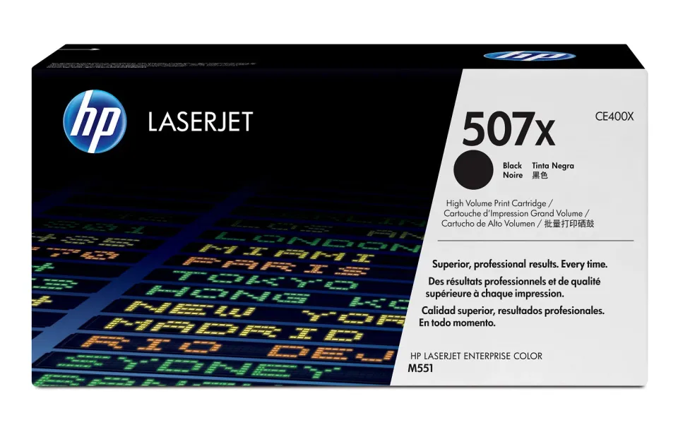 HP CE400X originální toner černý č.507X velký 11000str. (pro CLJ M551, M570)