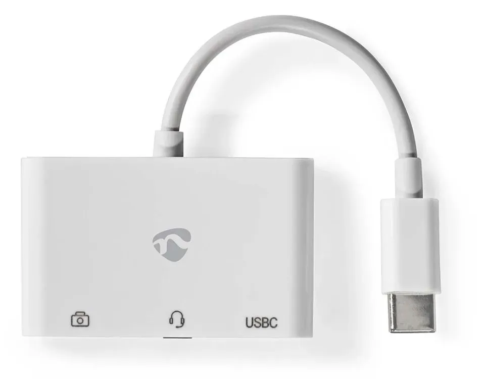 Nedis CCGB64790WT01 - USB 2.0 Adaptér | USB-C Zástrčka | USB-A Zásuvka / USB-C Z