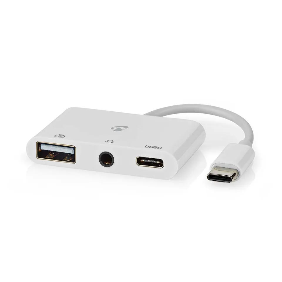 Nedis CCGB64790WT01 - USB 2.0 Adaptér | USB-C Zástrčka | USB-A Zásuvka / USB-C Z