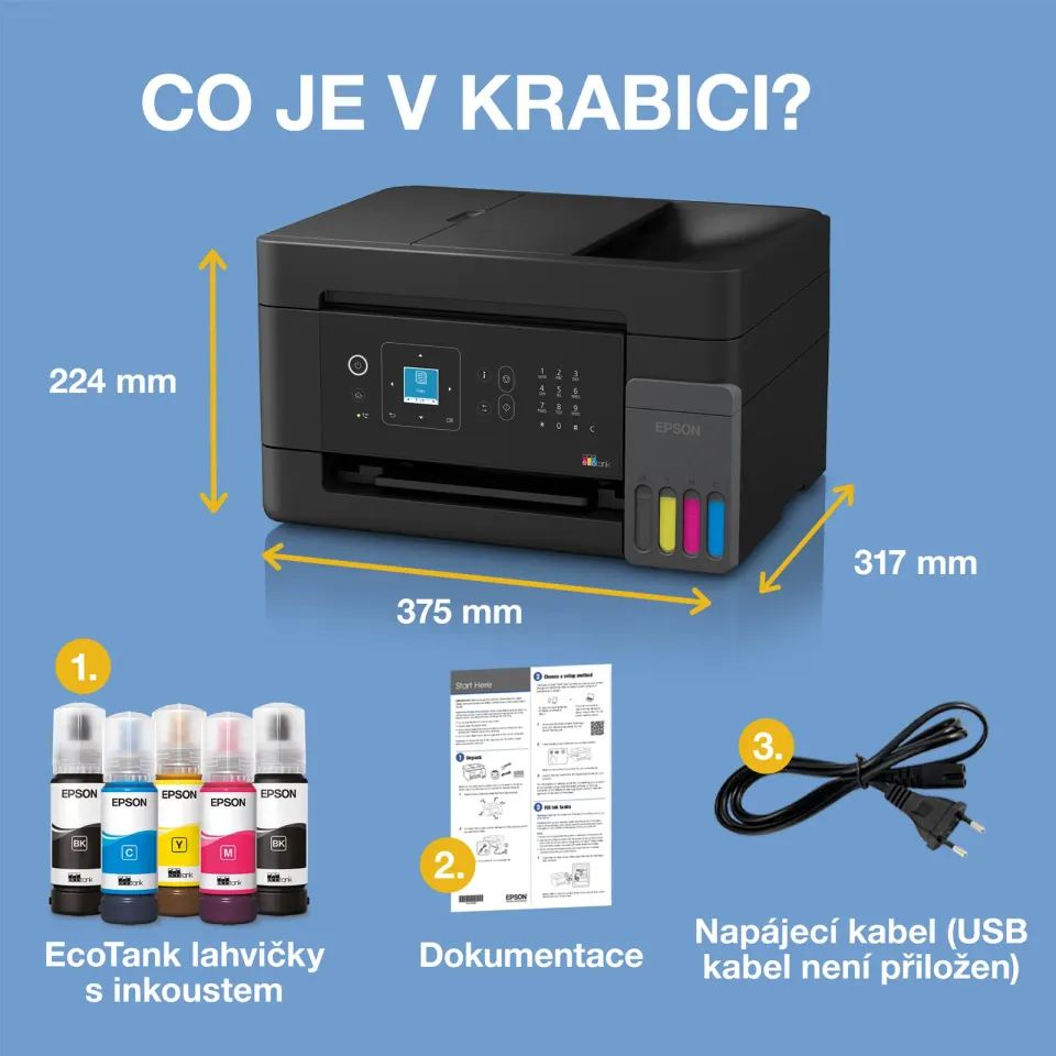 EPSON EcoTank L5390 - A4/33ppm/4ink/ADF/Wi-Fi//LAN/CISS/
