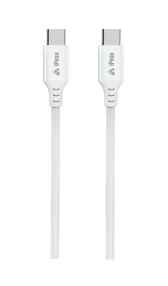 TPU KABEL USB-C / USB-C 1,5M, USB 2.0 BÍLÝ