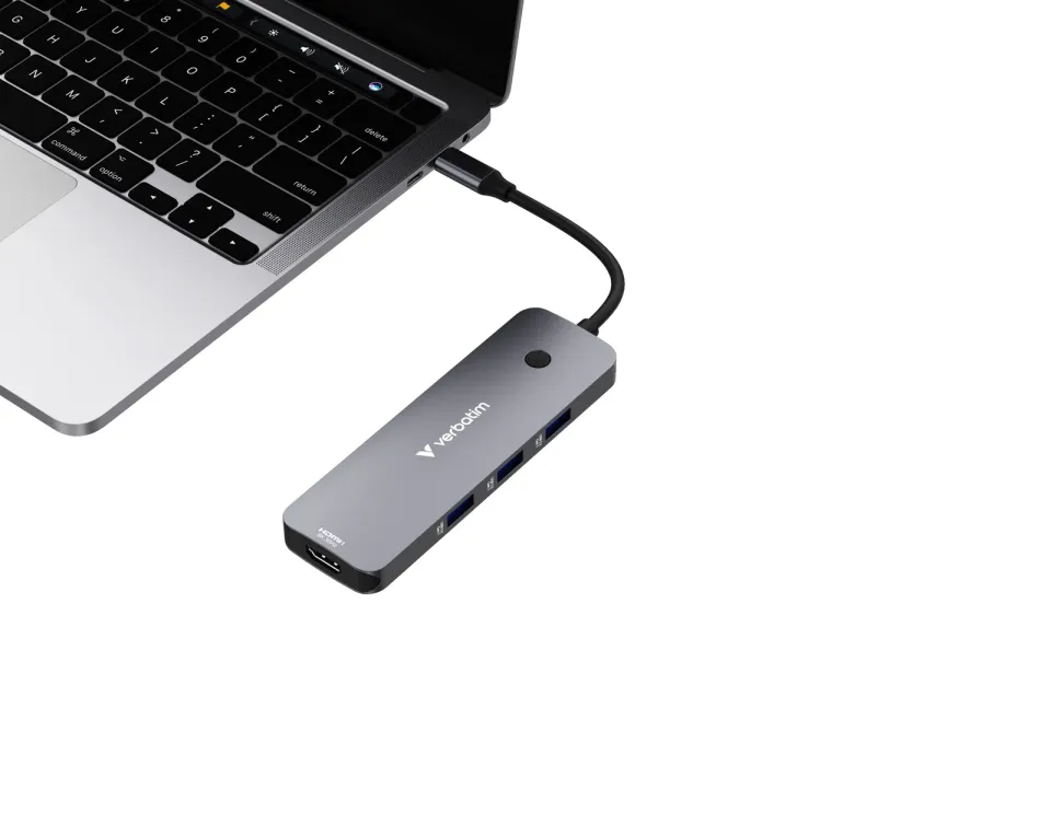 VERBATIM Hub USB-C Pro Multiport 8 Port, 3x USB 3.2, 1x USB-C, 2xHDMI, microSD/SD, šedá
