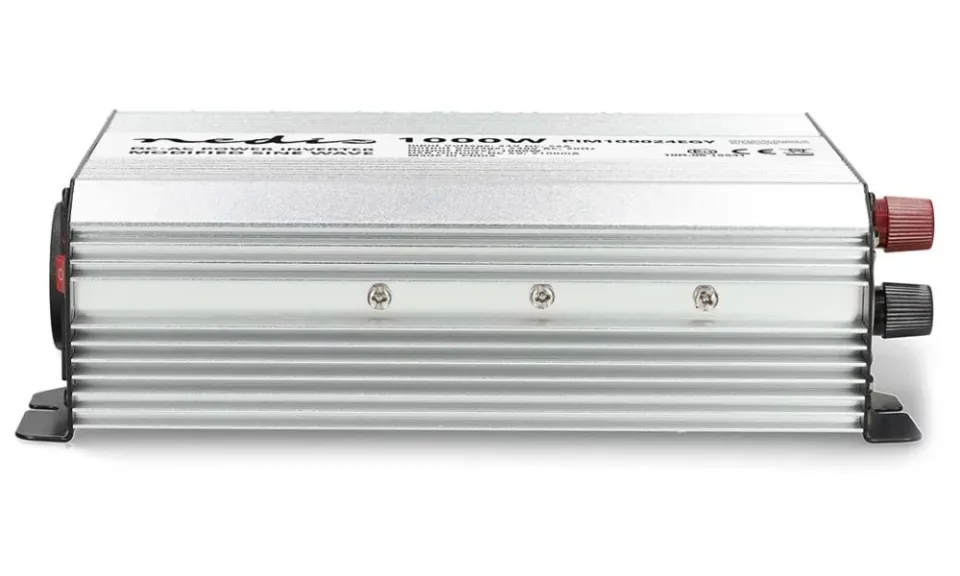 NEDIS měnič napětí/ modifikovaná sinusoida/ 24 V DC/230 V AC 50 Hz/ 1000 W (2000 W špička)/ USB-A/ 2x zásuvka type E