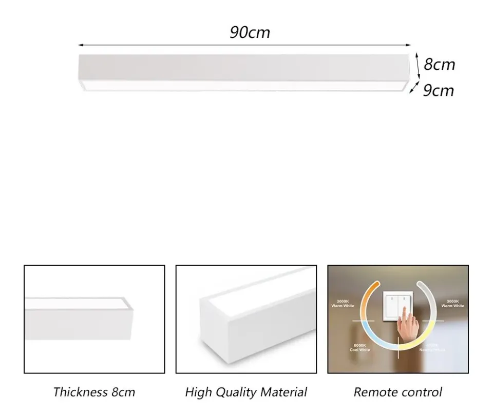 IMMAX NEO LITE LUNGO SMART stropní svítidlo 90cm 29W 2204lm, s podporou BEACON, Wi-Fi, TUYA, bílé