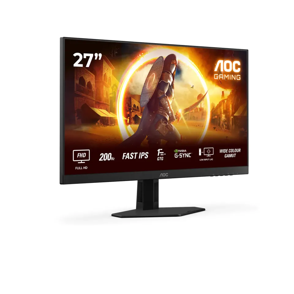 AOC LCD herní 27G4HRE 27" IPS/1920x1080@200Hz/0,5ms/300cd/2xHDMI/DP/Repro/VESA